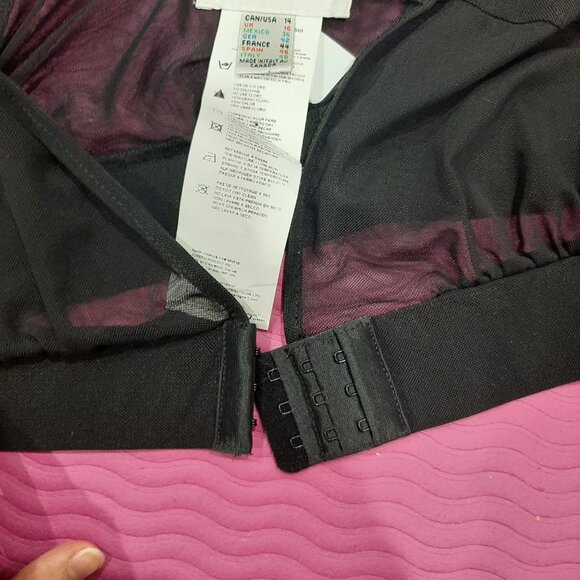 Joseph Ribkoff black shadow sheer cover up blouse - Picture 10 of 11